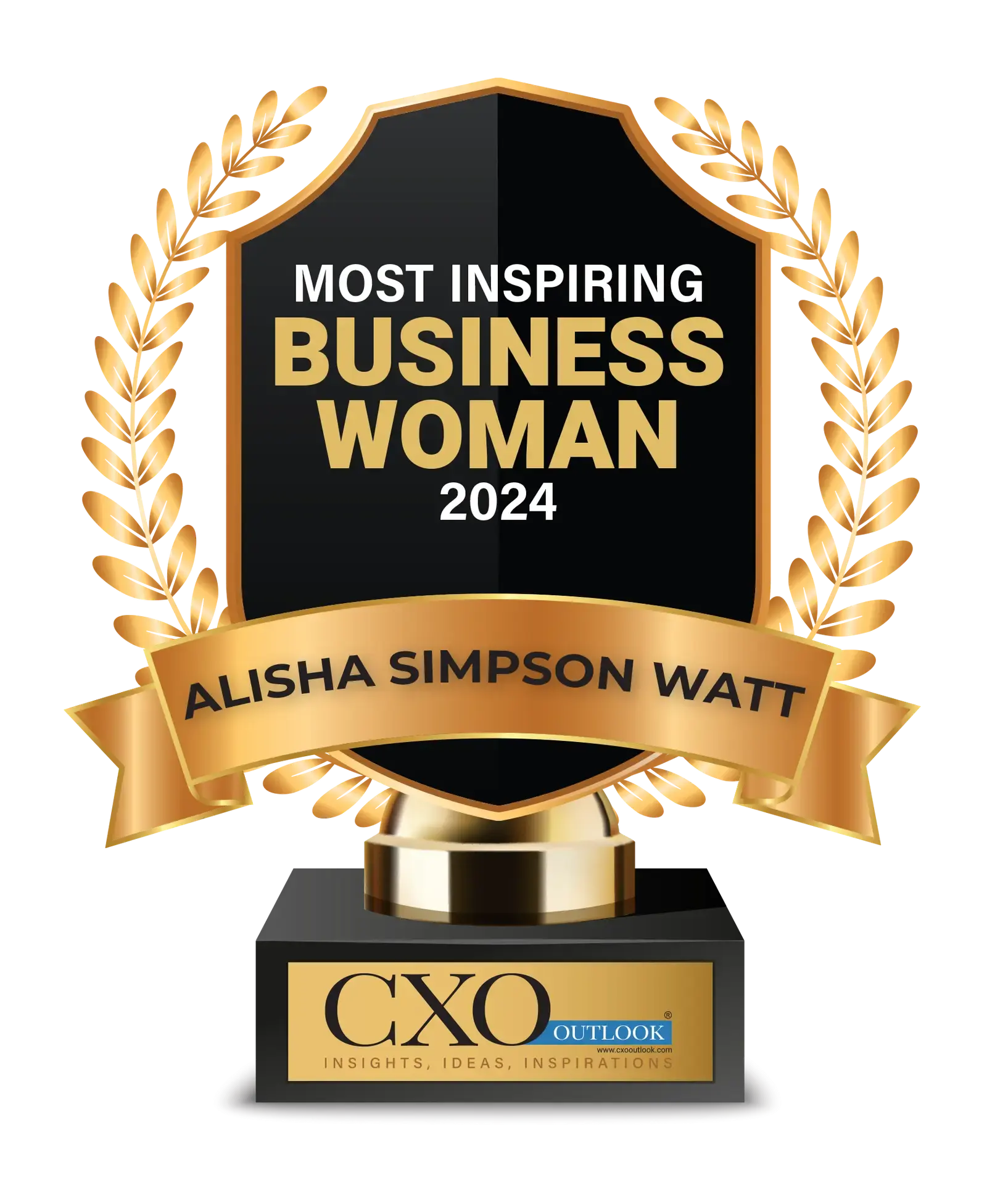Most Inspiring Business Woman 2024 — Alisha Simpson Watt — CXO Outlook badge