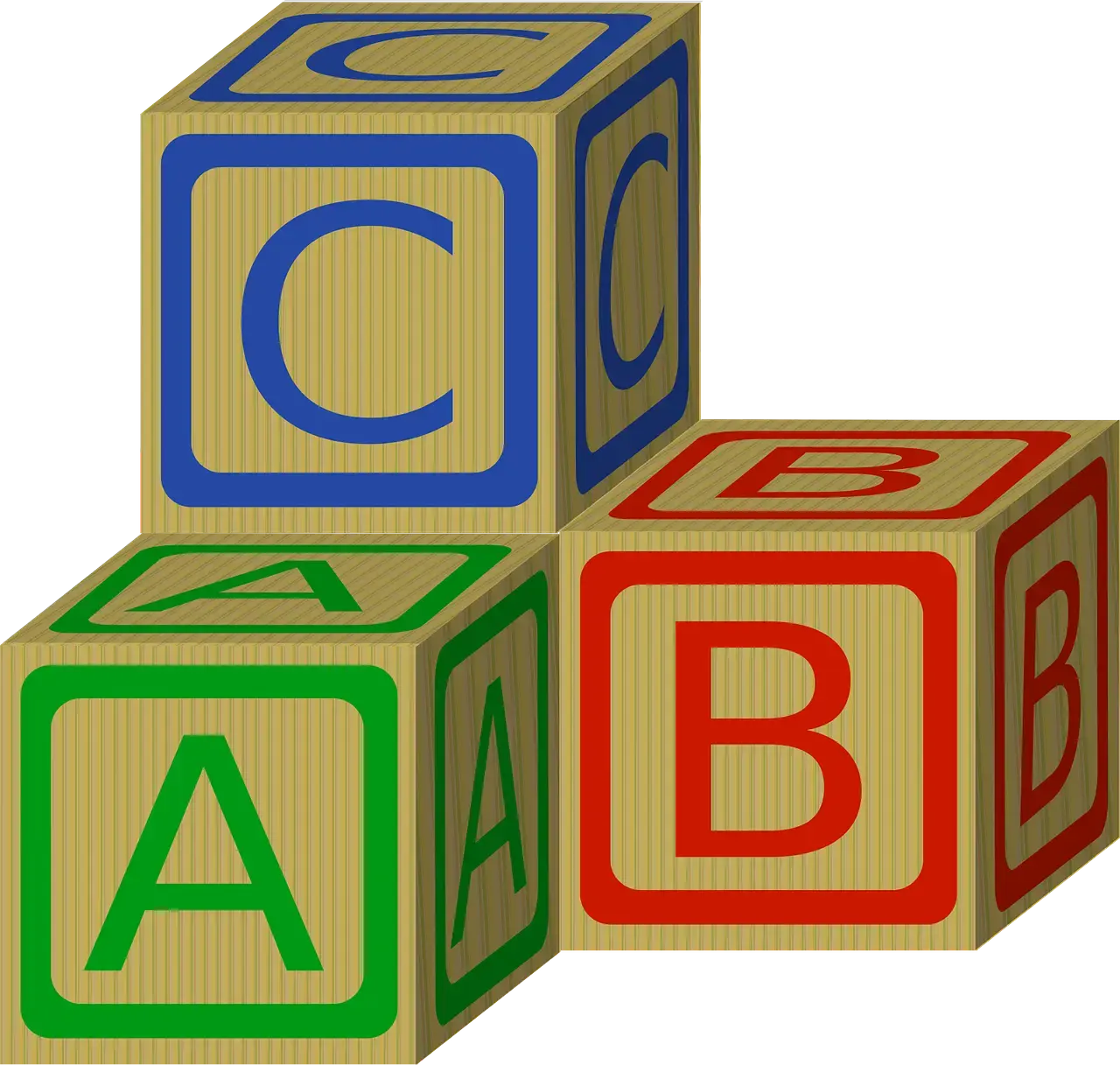ABC alphabet blocks illustration